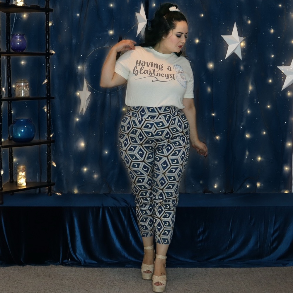Pinup girl clothing moon tiles pants